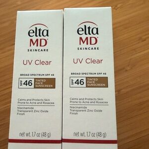 EltaMD Skincare UV Clear Tinted Sunscreen SPF 46( pack of 2) exp 06/2027
